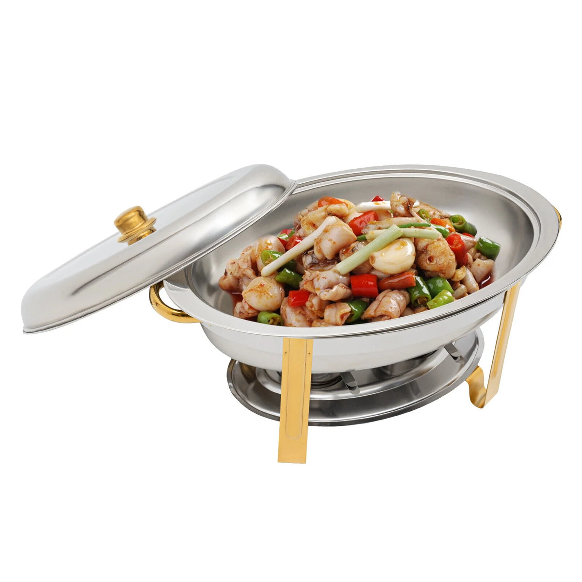 5.5L Stainless Steel Oval Chafing Dish with Lid P475