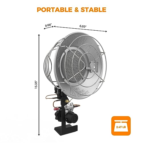 Propane Tank Top Heater Double Burner Steel 30,000 BTU B56850