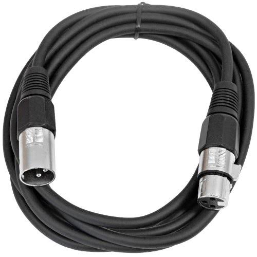 8 Pack Black XLR Male to Female Patch Cables 10 Foot W7445