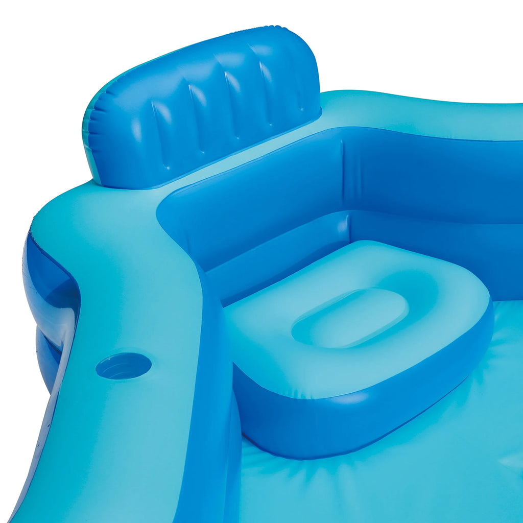 Blue Inflatable Family Swimming Pool 4 Seats Square V6998