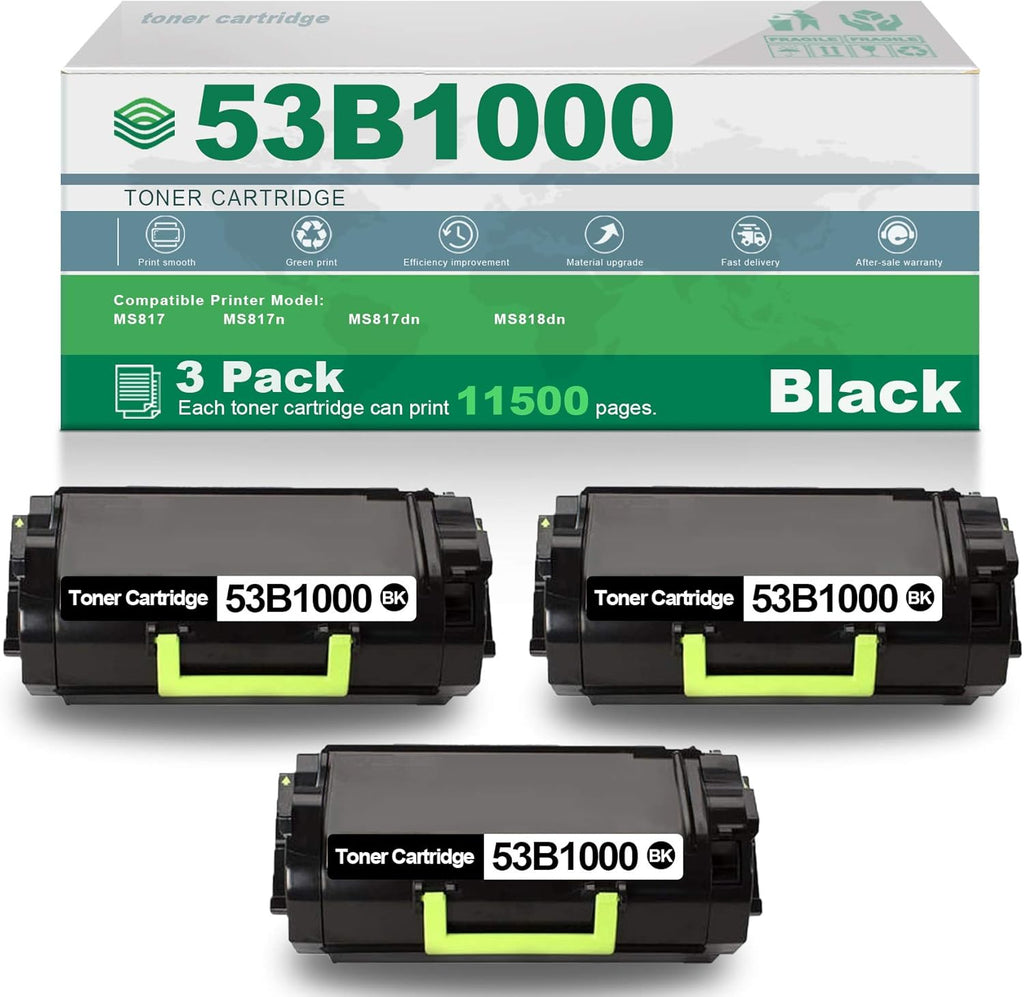 Black Compatible High Yield Toner Cartridge 3 Pack O318