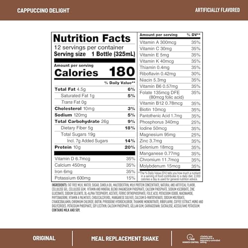 Creamy Milk Chocolate Meal Replacement Shake, 11 Fl. Oz, 4 Count (Pack of 3) A44922
