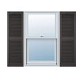 Vinyl Cathedral Top Open Louver Shutters B624198