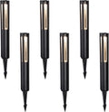 Black 3W 12V LED Pathway Lights, Pack of 6 M1117