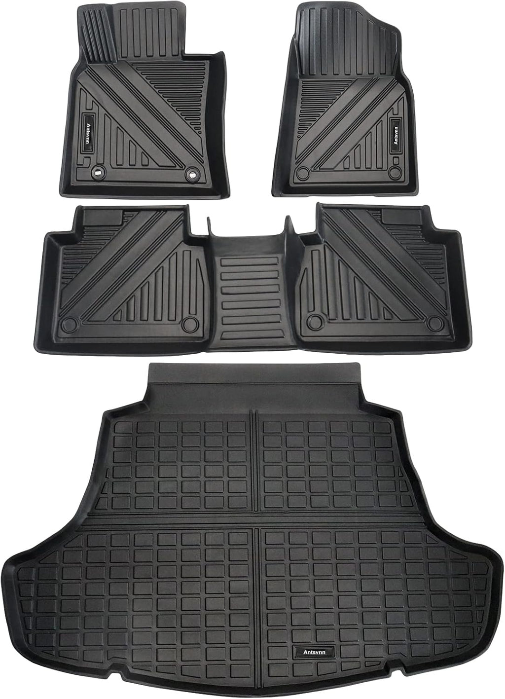 Black Rubber Floor Mats and Cargo Liner for Toyota Camry A3965