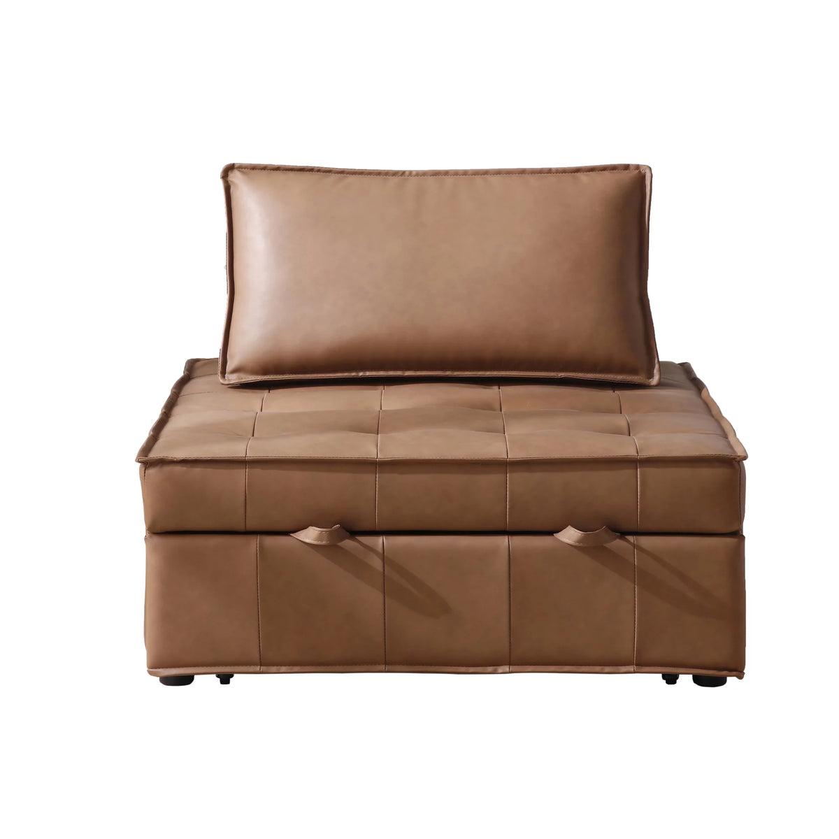 Faux Leather Ottoman Sofa Bed F702499