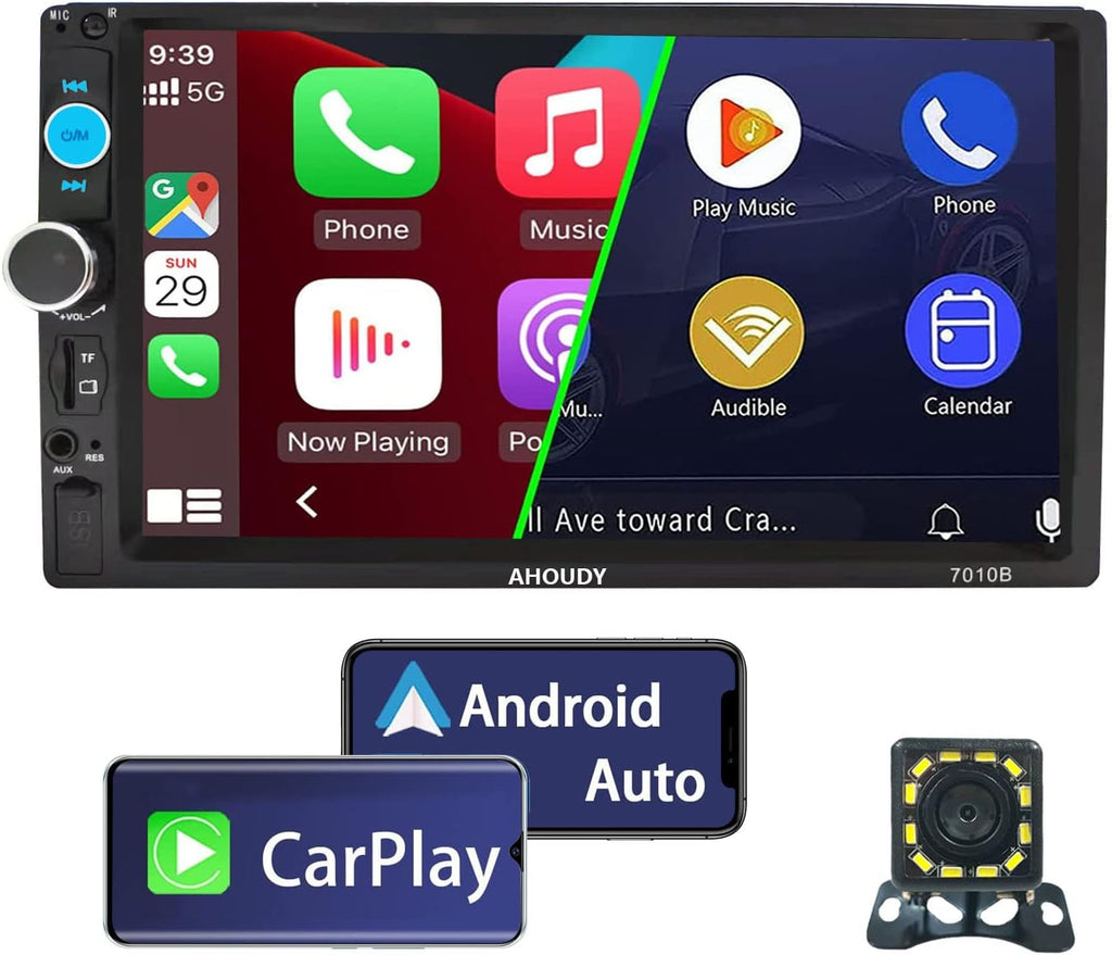 Double Din Car Stereo with Bluetooth and Backup Camera D259