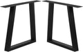 2 PCS Black Cast Iron Square Tube Table Legs D95800