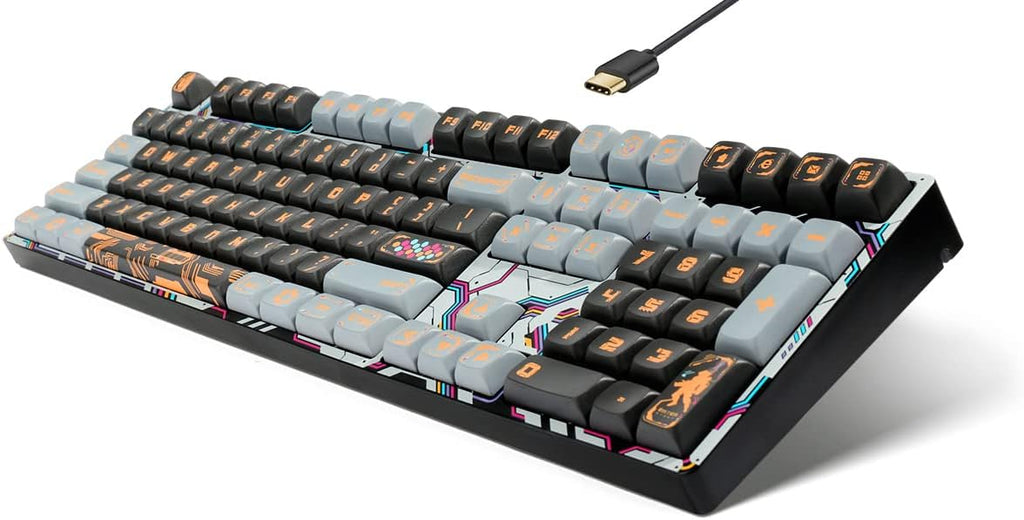 Wired 108 Keys Mechanical Gaming Keyboard with Macaron Theme Keycaps W11197