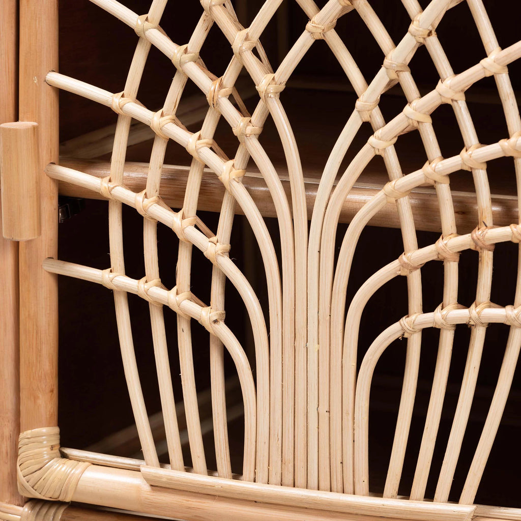 Natural Brown Rattan Nightstand C4021