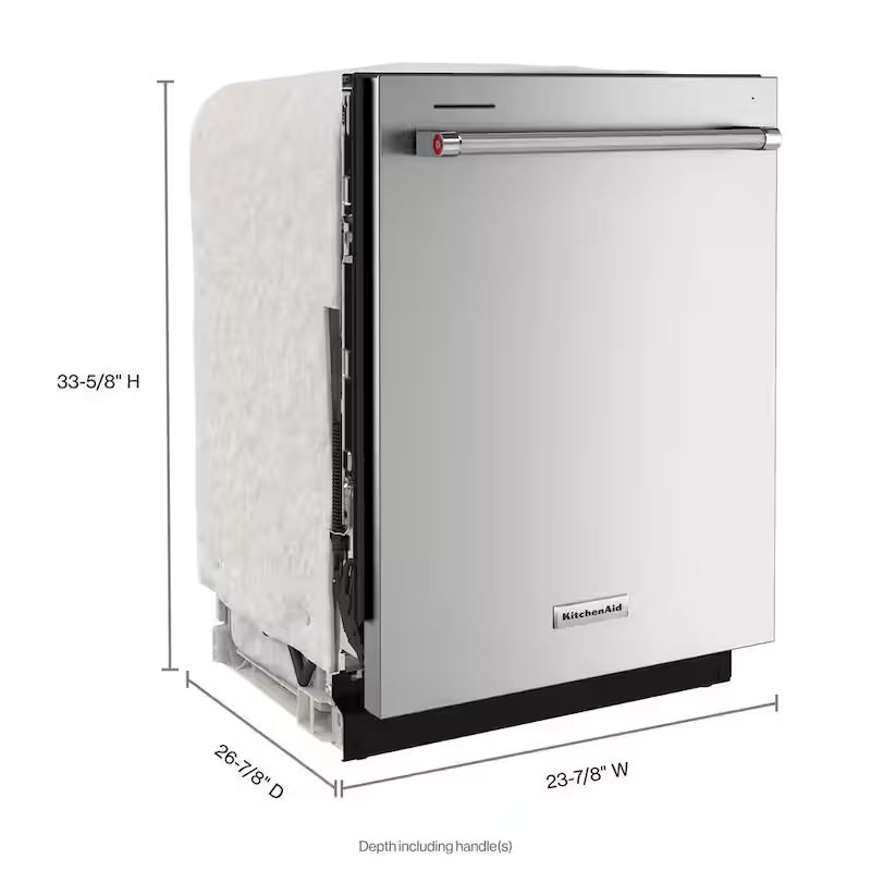 Stainless Steel Built-In Tall Tub Dishwasher with Stainless Tub, 39 DBA G2074