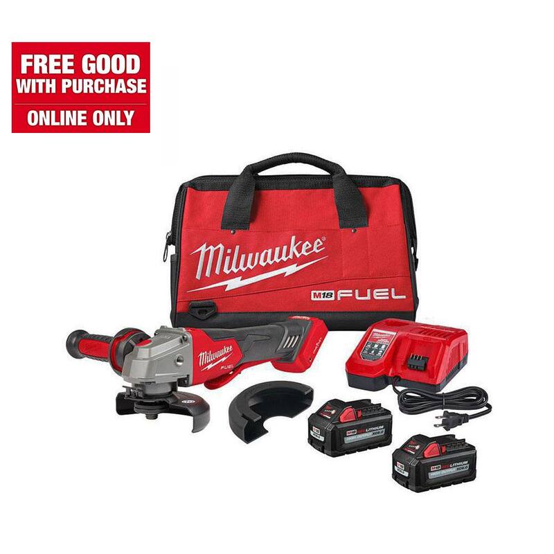 18V Lithium-Ion Brushless Cordless 4-1/2 in./5 in. Braking Grinder Kit A478