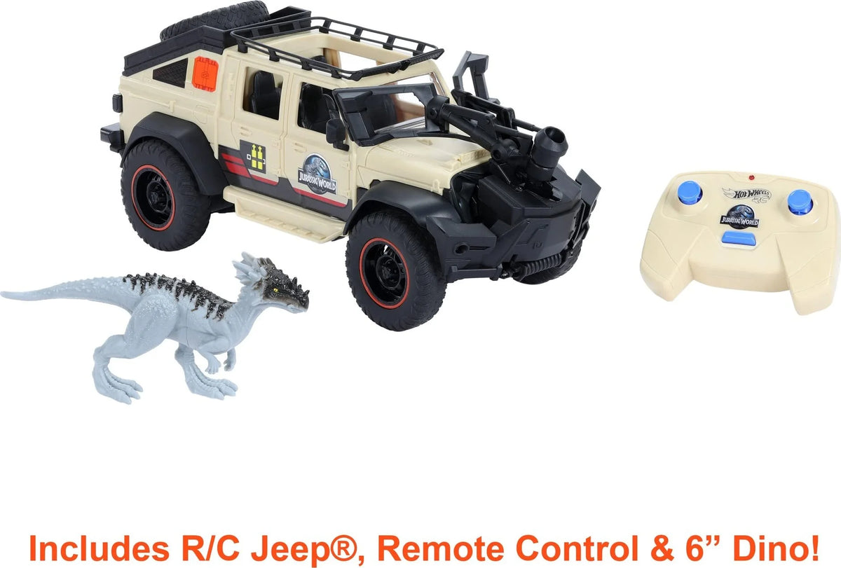 Jurassic World Dominion Jeep Gladiator RC Vehicle with 6-inch Dracorex Dinosaur Figure E86513
