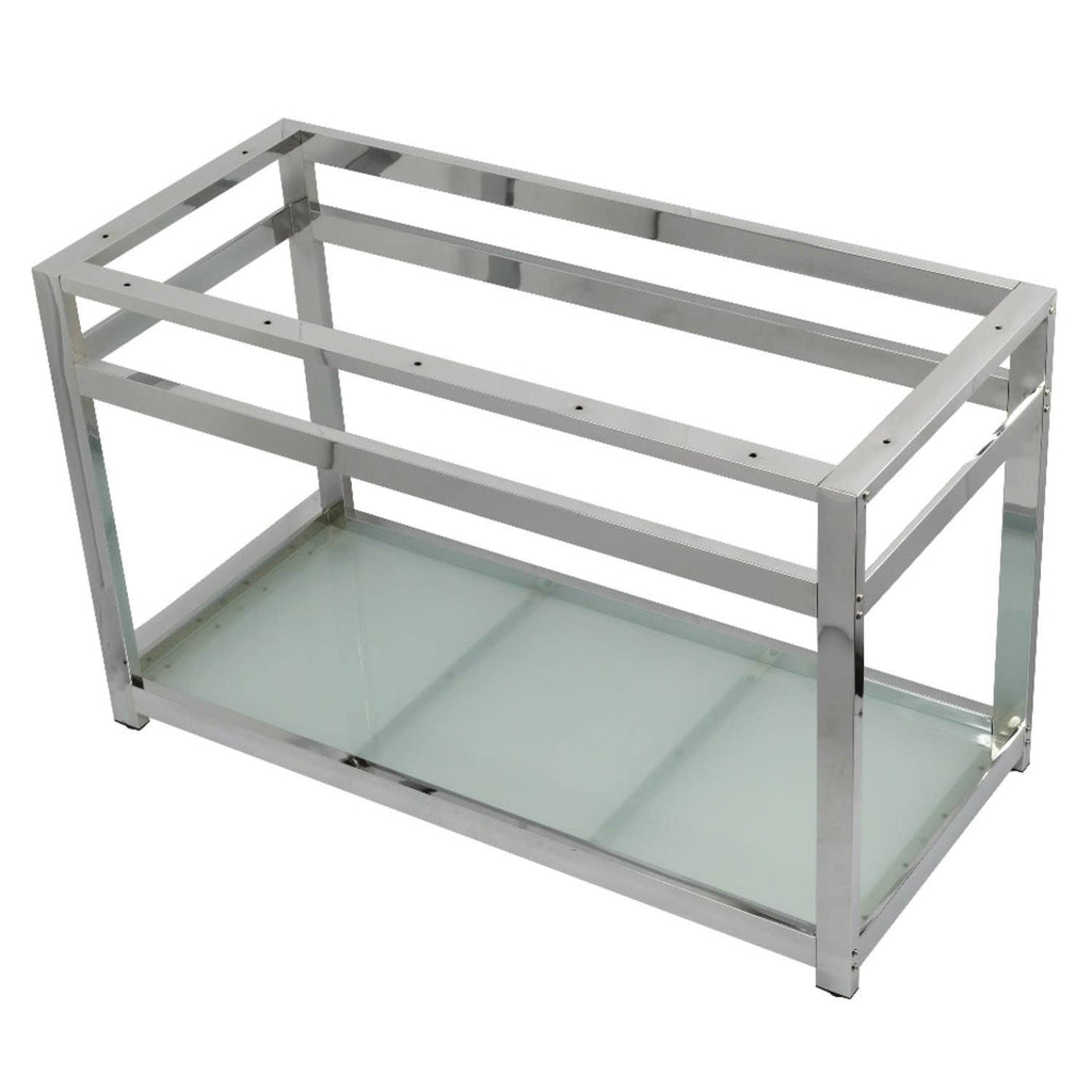 Oil Rubbed Bronze Console Sink Base with Glass Shelf R2574
