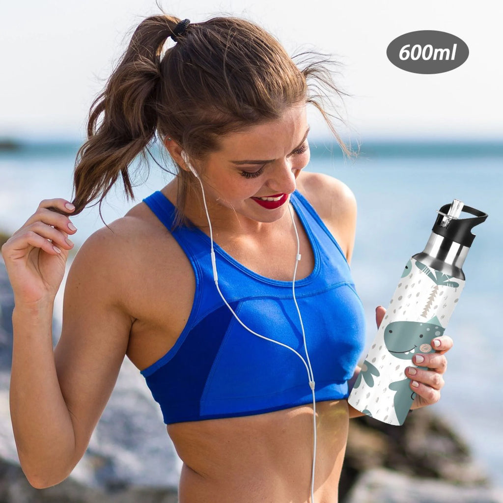 Stainless Steel Insulated Water Bottle with Straw Lid Y856
