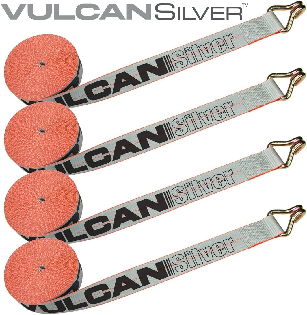2 Inch x 30 Foot Winch Strap with Wire Hook, 4 Pack D59319