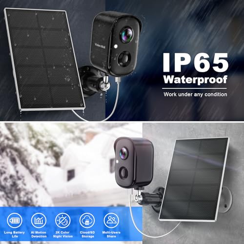 2K Battery Powered Wireless Security Camera H130742