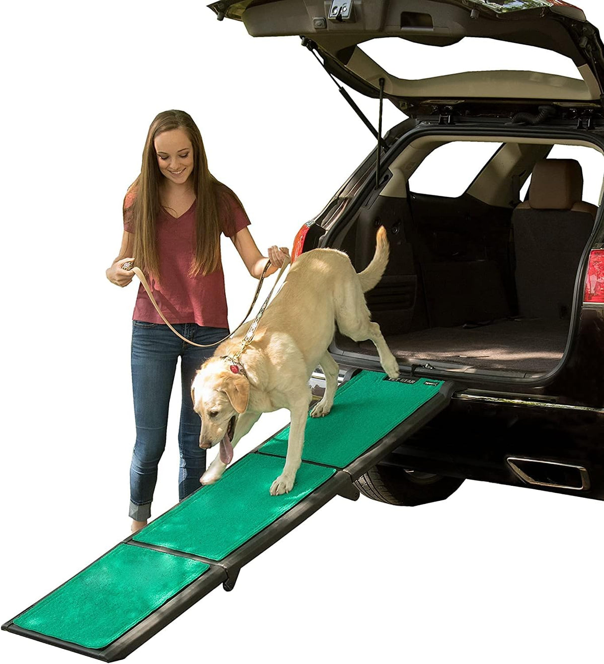 Pet Gear supertraX Ramps for Dogs and Cats, Portable/Easy-Fold, 42-71 Inches Long, Supports 150-200lbs B434