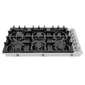 36 in. Dropin Cooktop with 6 Gas Burners and Black Porcelain Top J5819