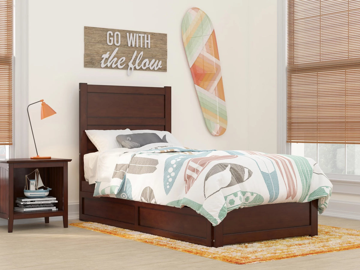 Twin Wood Platform Bed with Trundle B7795
