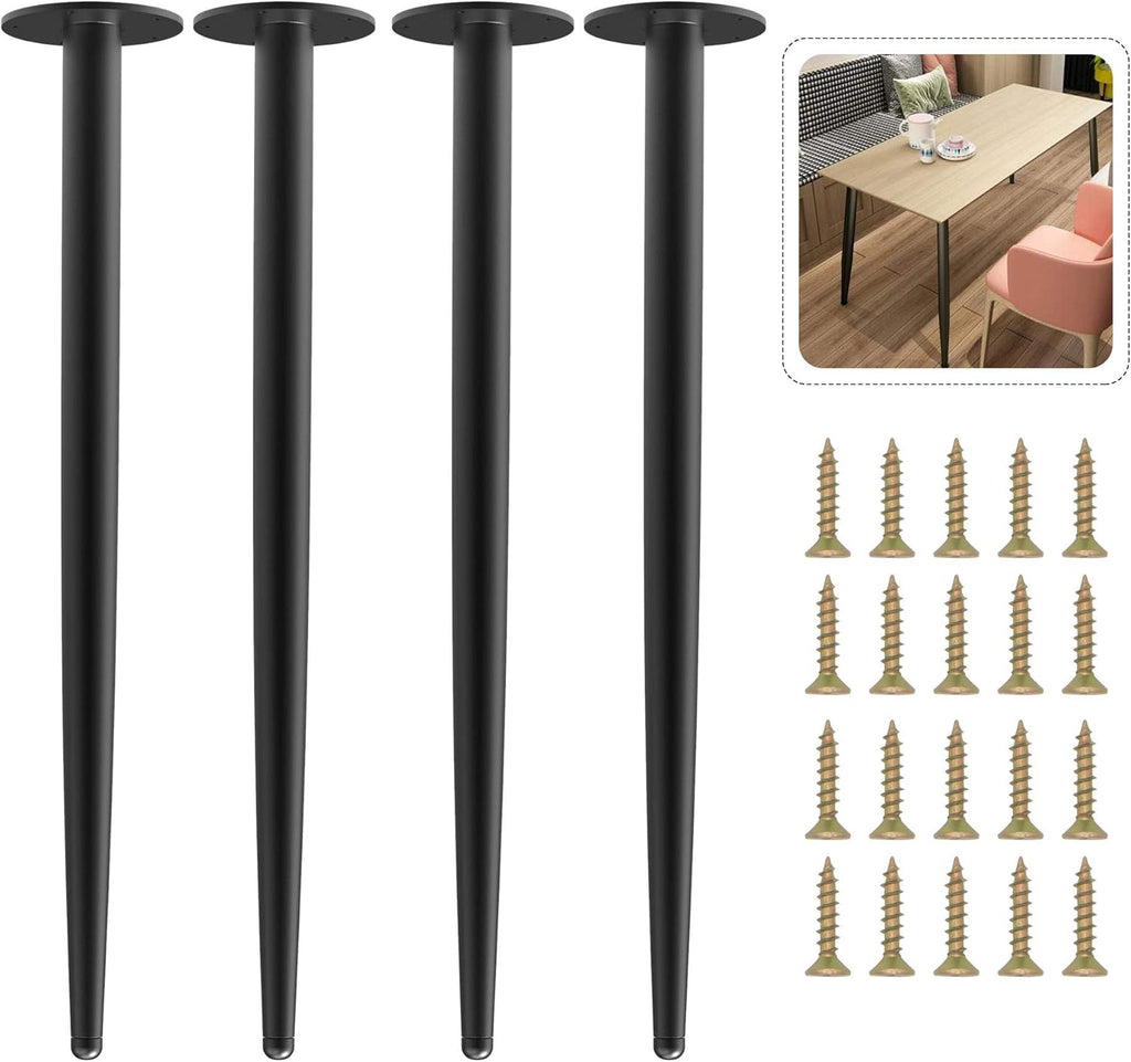 Black Metal Furniture Legs Pack of 4 P8464