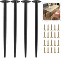 Black Metal Furniture Legs Pack of 4 P8464