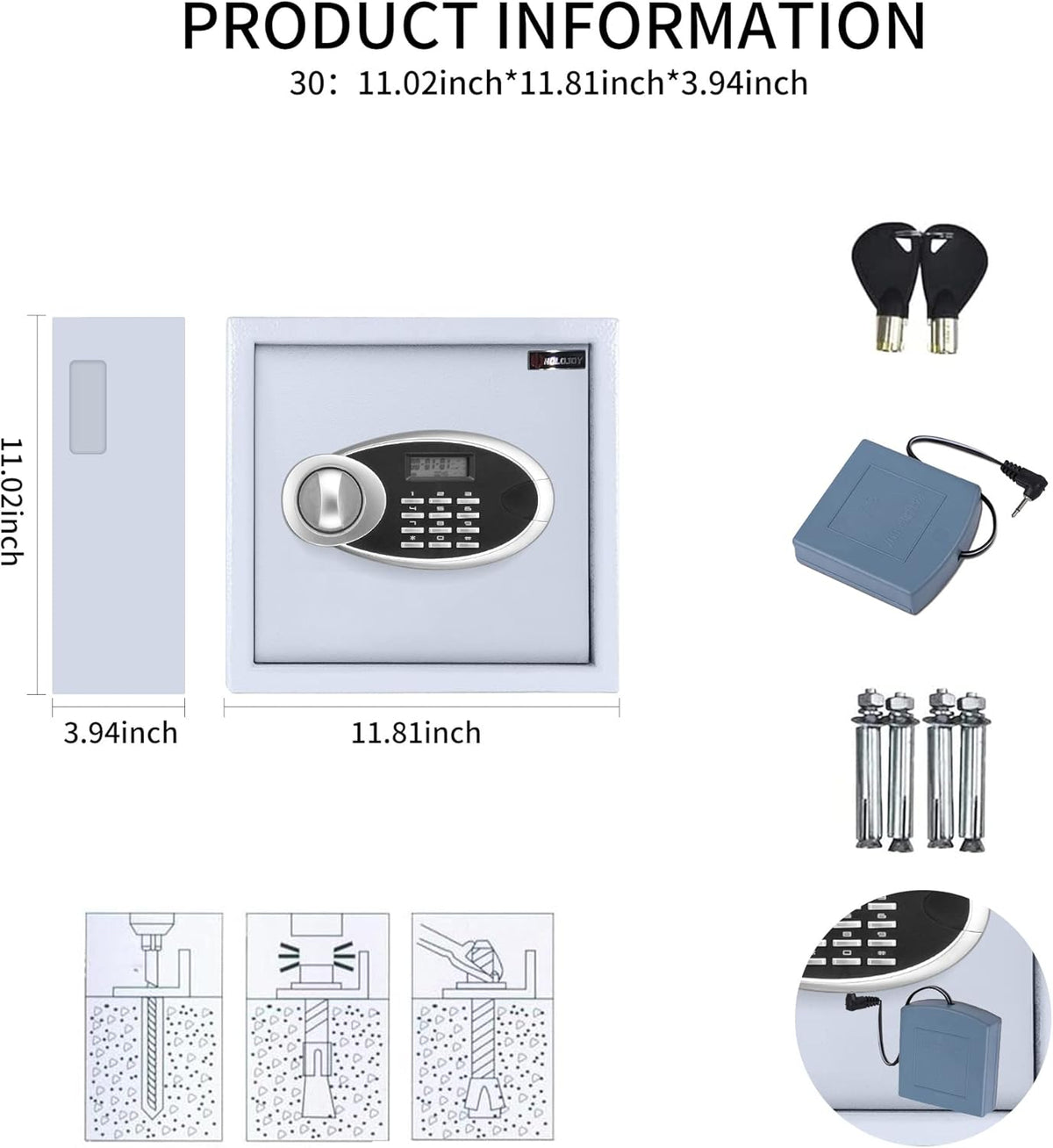 30 Keys Capacity Metal Steel Key Cabinet with Digital Lock F921550