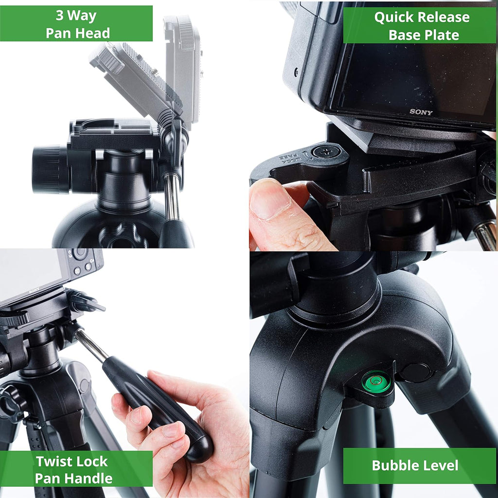 70 Tripod with Bluetooth Remote Shutter, Monopod Pack of 2 K85849