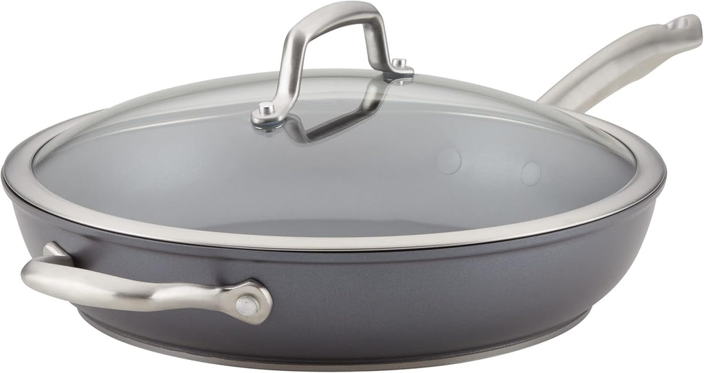 12 Piece Hard Anodized Cookware Set with Deep Frying Pan E26923