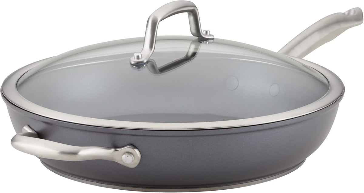 12 Piece Hard Anodized Cookware Set with Deep Frying Pan E26923