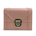 Pre-Owned Pink Beige Leather Wallet N140