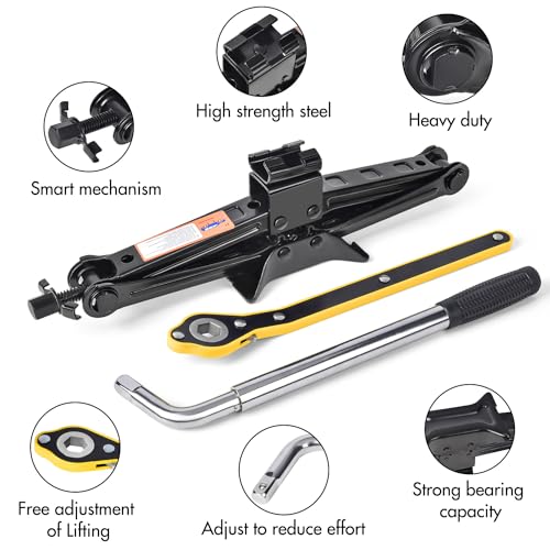 2 Ton Scissor Car Jack Kit with Lug Wrench M613831