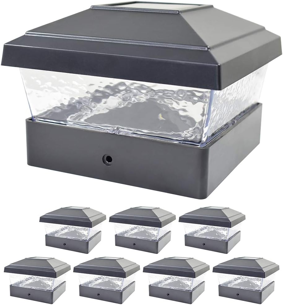 White 8 Pack Solar LED Post Deck Cap Light D603194