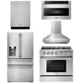 36 Gas Range, Hood, Microwave, Refrigerator, Dishwasher I912