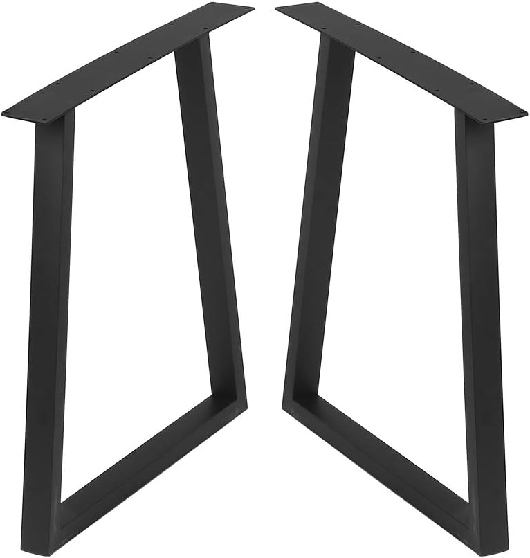 2 PCS Black Cast Iron Square Tube Table Legs D95800