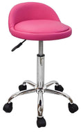 Pink Salon Stool with Back Rest R287