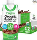 Organic Nutritional Shake, Creamy Chocolate Fudge, 16g Whey Protein, 11 Fl Oz, Pack of 12 B5116