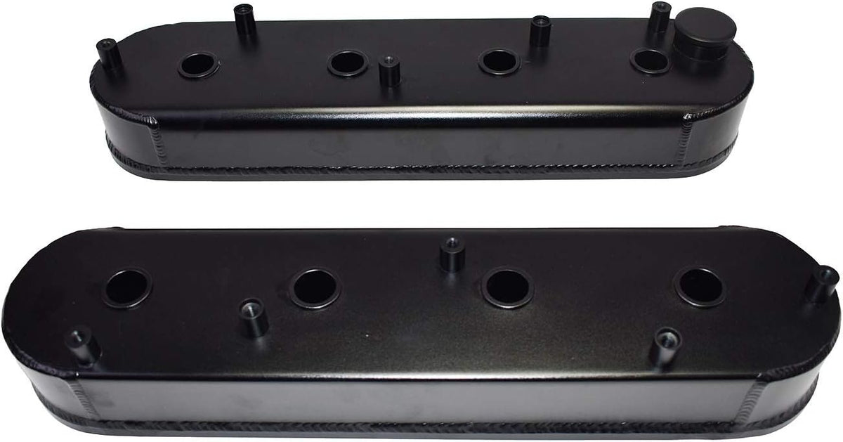Fabricated Aluminum Valve Covers with Gasket Coil Mounts Black L7506