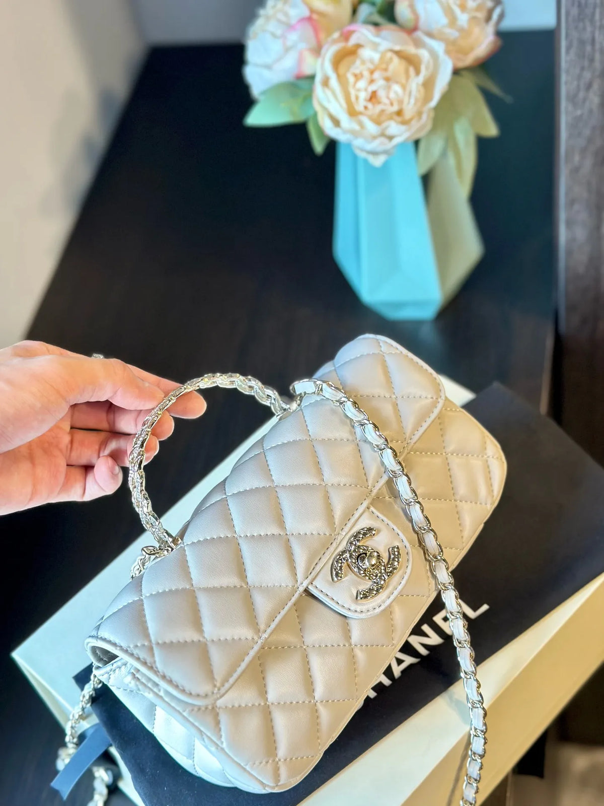 Quilted Lambskin Flap Bag X282