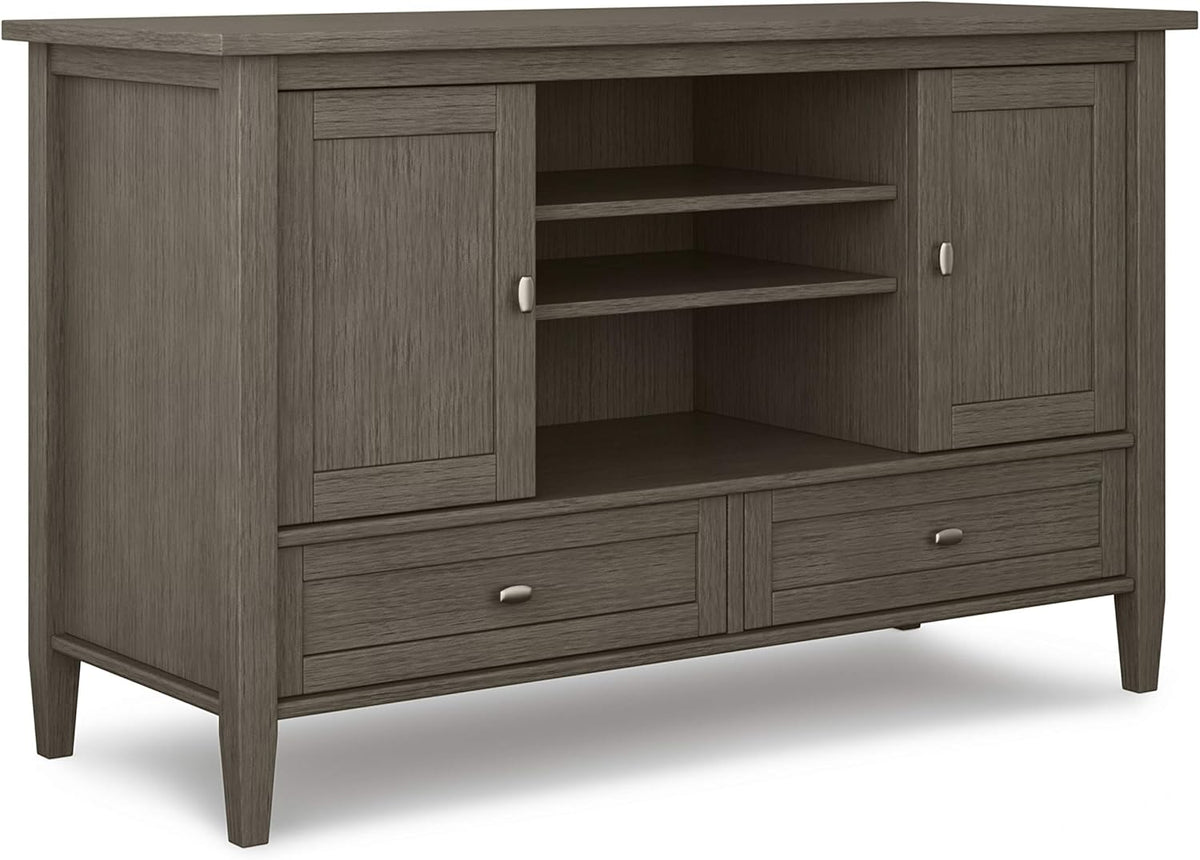 Black 47 inch Wide Solid Wood TV Media Stand B513930
