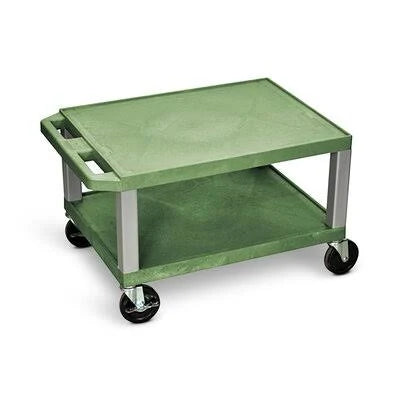 Nickel Black Two Shelf Utility Cart E934