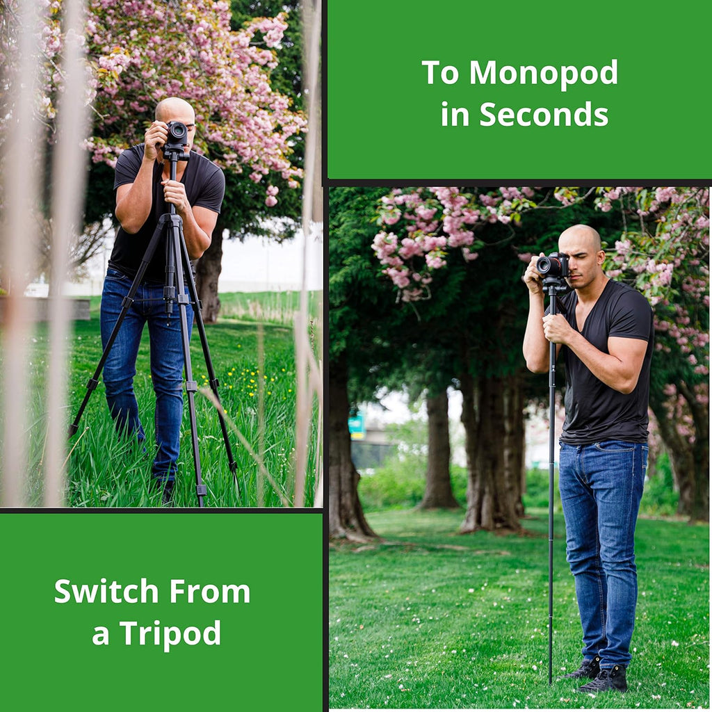 70 Tripod with Bluetooth Remote Shutter, Monopod Pack of 2 K85849