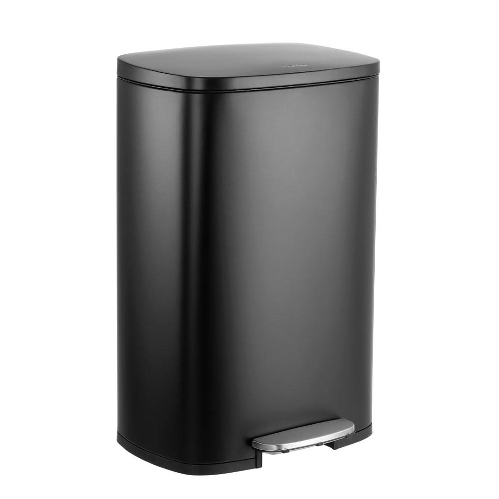 13-Gallon Stainless Steel Trash Can with Soft-Close Lid B97232