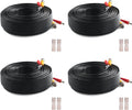 150ft Black BNC Video and Power Cable 4 Pack X372