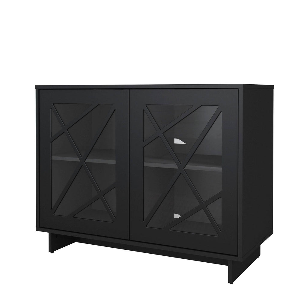 Black 2-Door Storage Cabinet F372