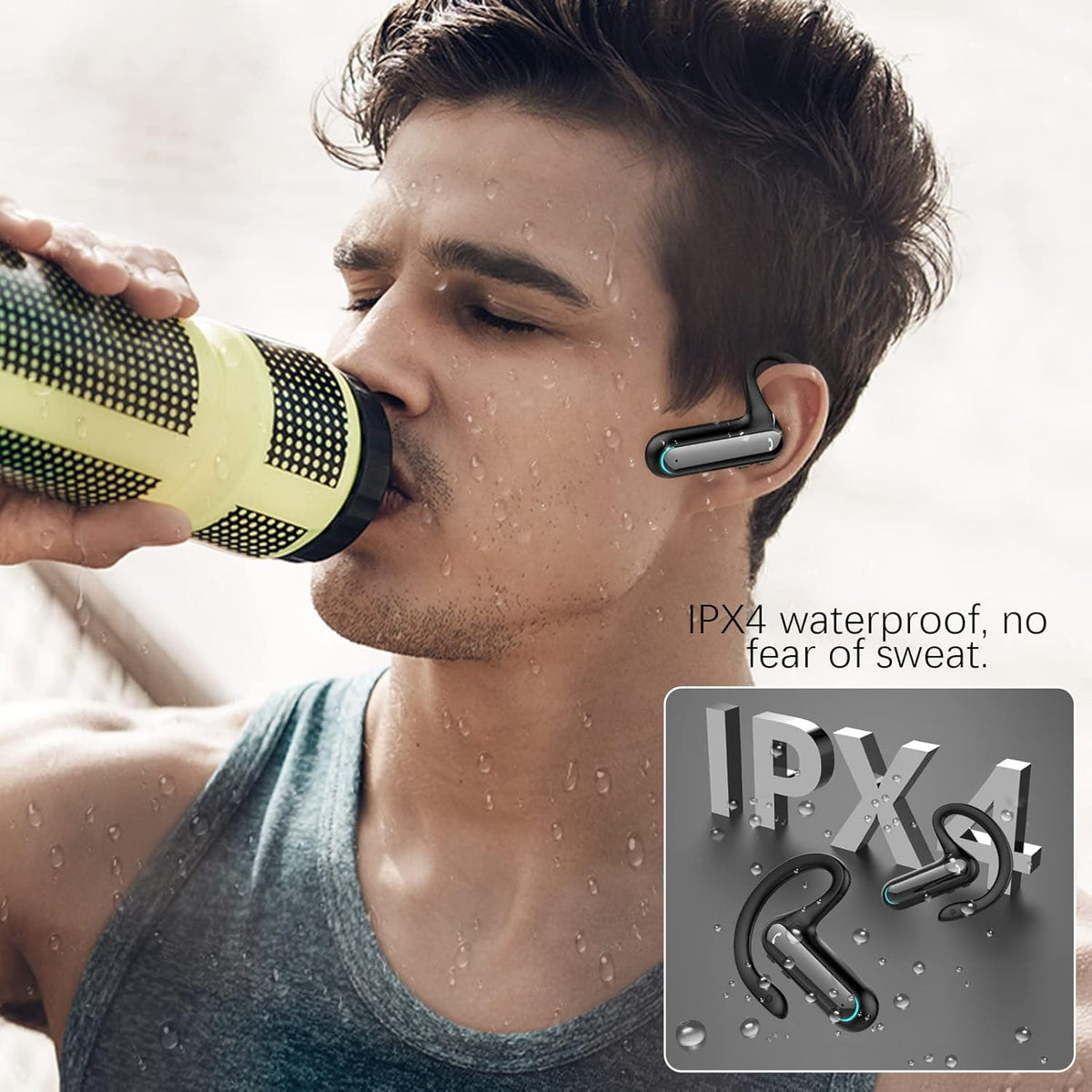 Open Ear Wireless Earbuds with Charging Case, Bluetooth 5.2, Pack of 2 S908866