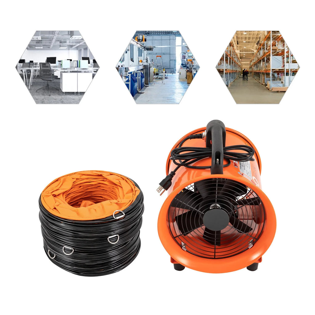 10 Inch Portable Ventilation Fan with 32.8ft Duct Hose C449422