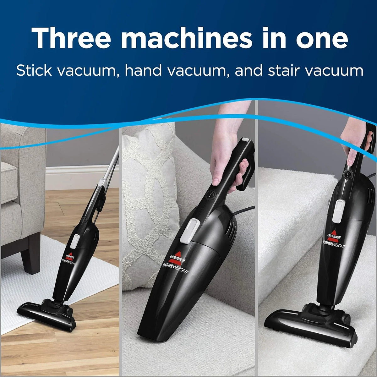 Black Bagless Stick Vacuum with Crevice Tool B908762