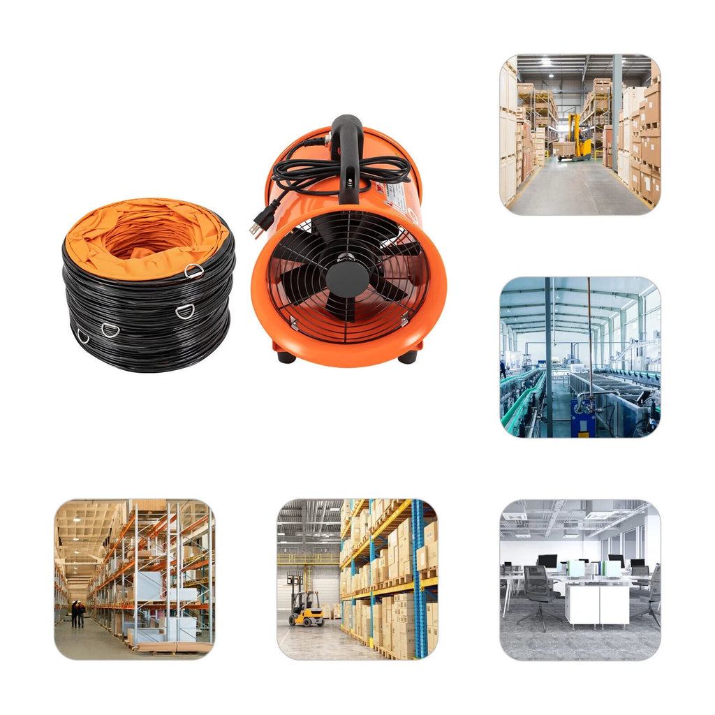 10 Inch Portable Ventilation Fan with 32.8ft Duct Hose C449422