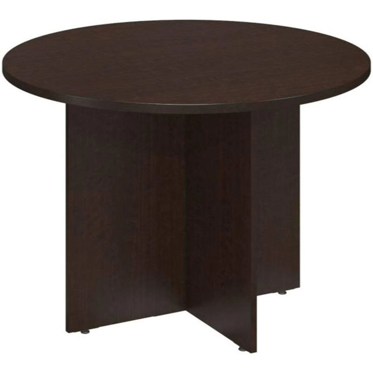 42W Round Conference Table with Wood Base V795873